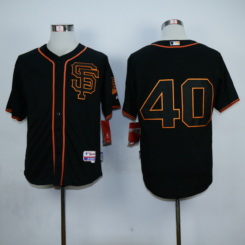 Men San Francisco Giants 40 No name Black MLB Jerseys